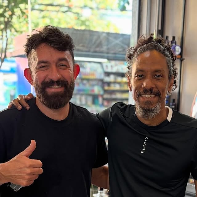 Viana com o Tim na Barbearia do Tim